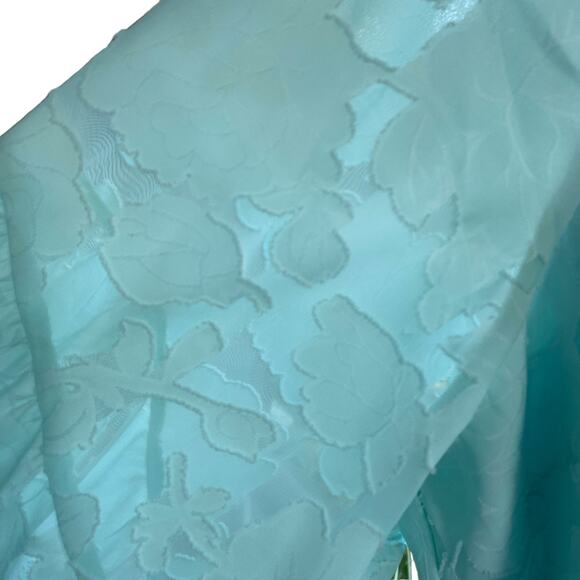 LANE BRYANT Top NWT  26/28 Long Sleeves Lined Sheer V-Neck Tie Back Burnout - Picture 6 of 14